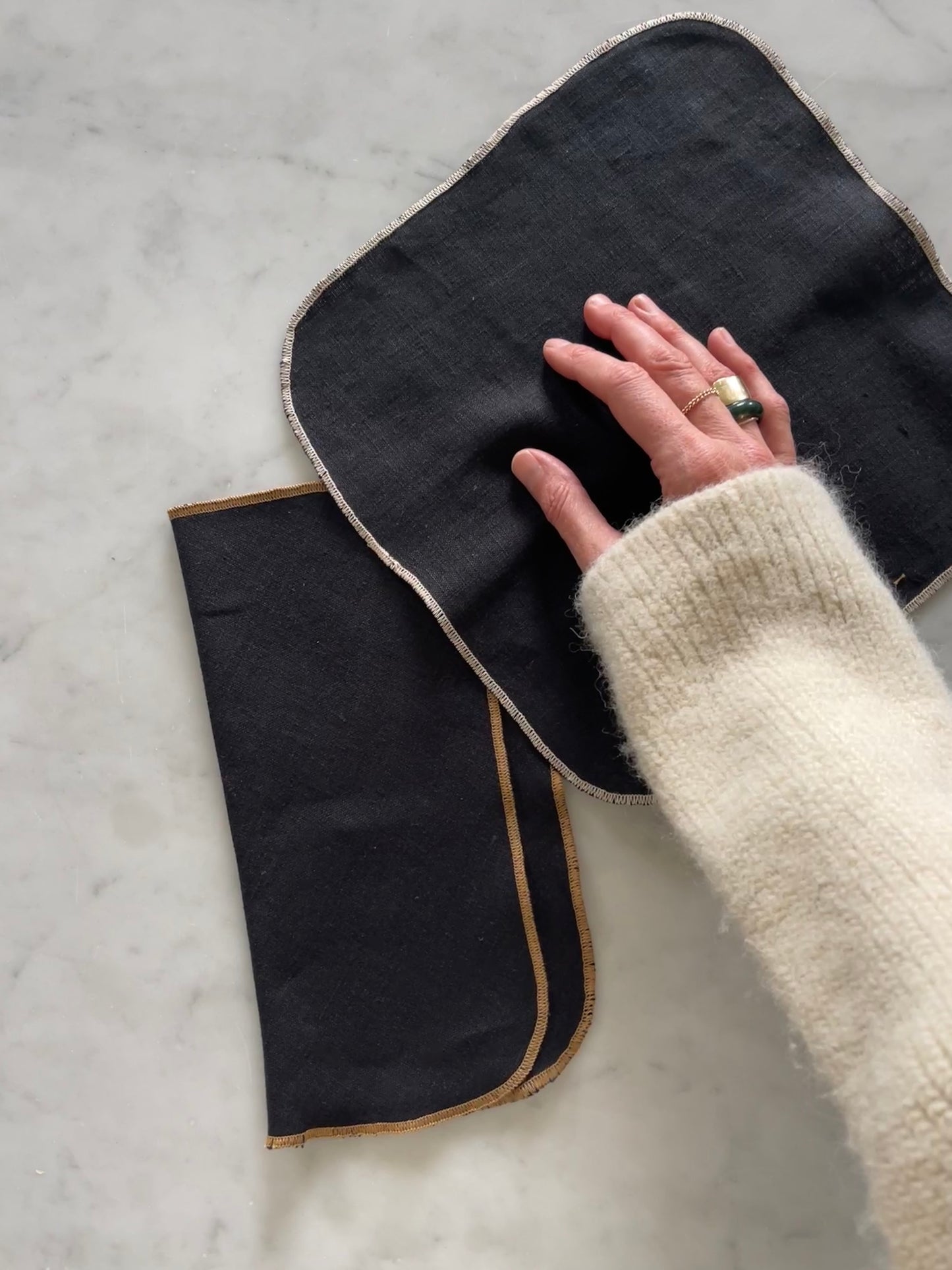 Set Of Linen Washcloths