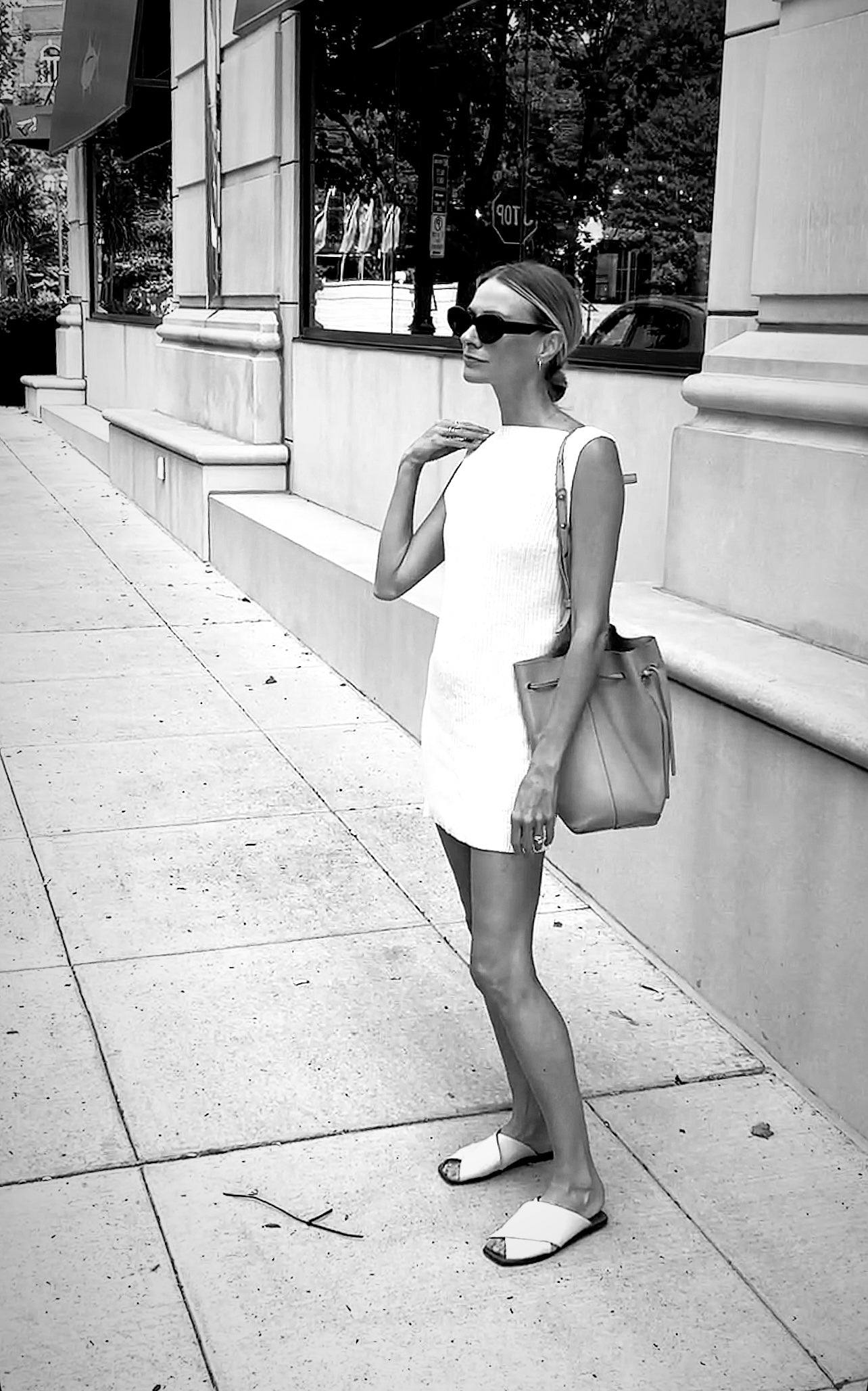 Laine Reversible Regenerative Ribbed Knit Dress