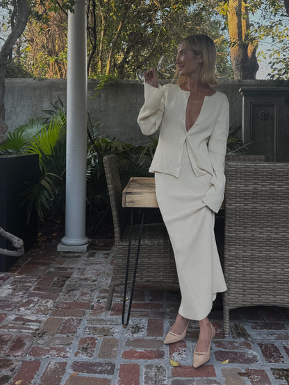 Coco Cardigan in Regenerative Ribbed Knit