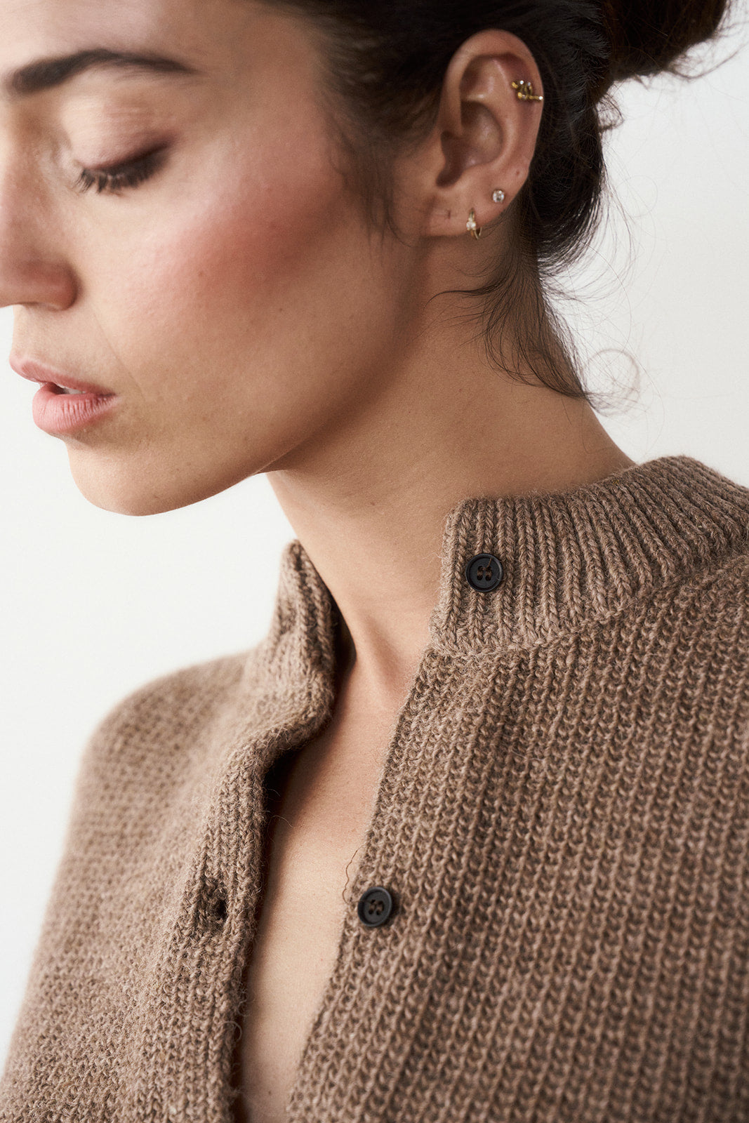 Rose Cardigan in Regenerative Domestic Wool + Alpaca