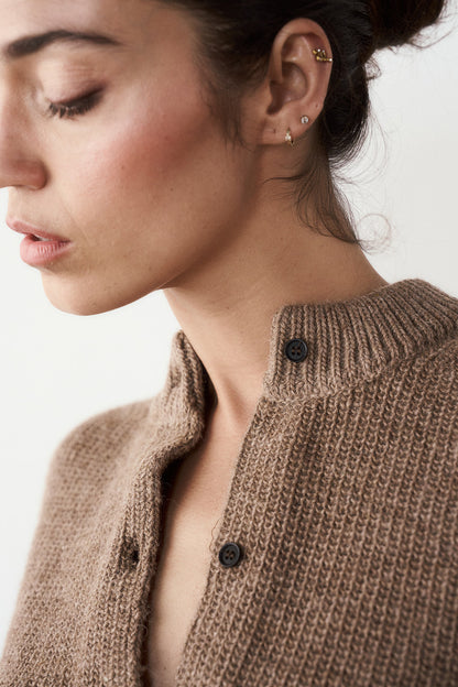 Rose Cardigan in Regenerative Domestic Wool + Alpaca