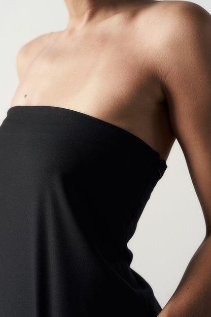 Bridget Strapless Dress in Tropical Wool