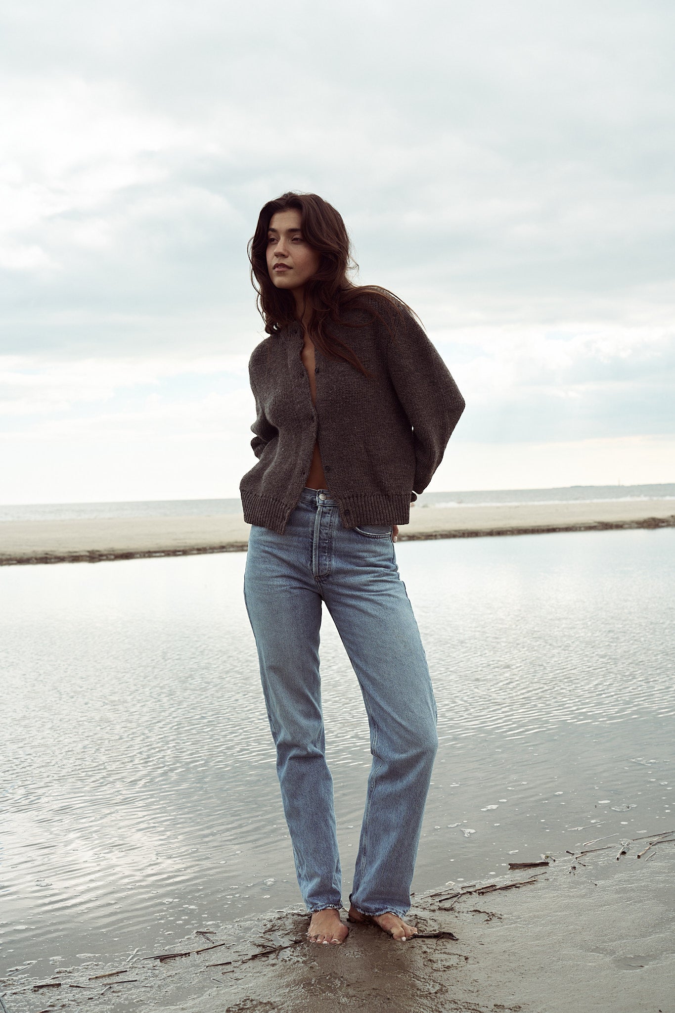 Rose Cardigan in Regenerative Domestic Wool + Alpaca