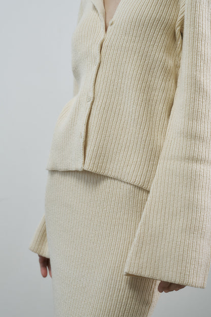 Coco Cardigan in Regenerative Ribbed Knit