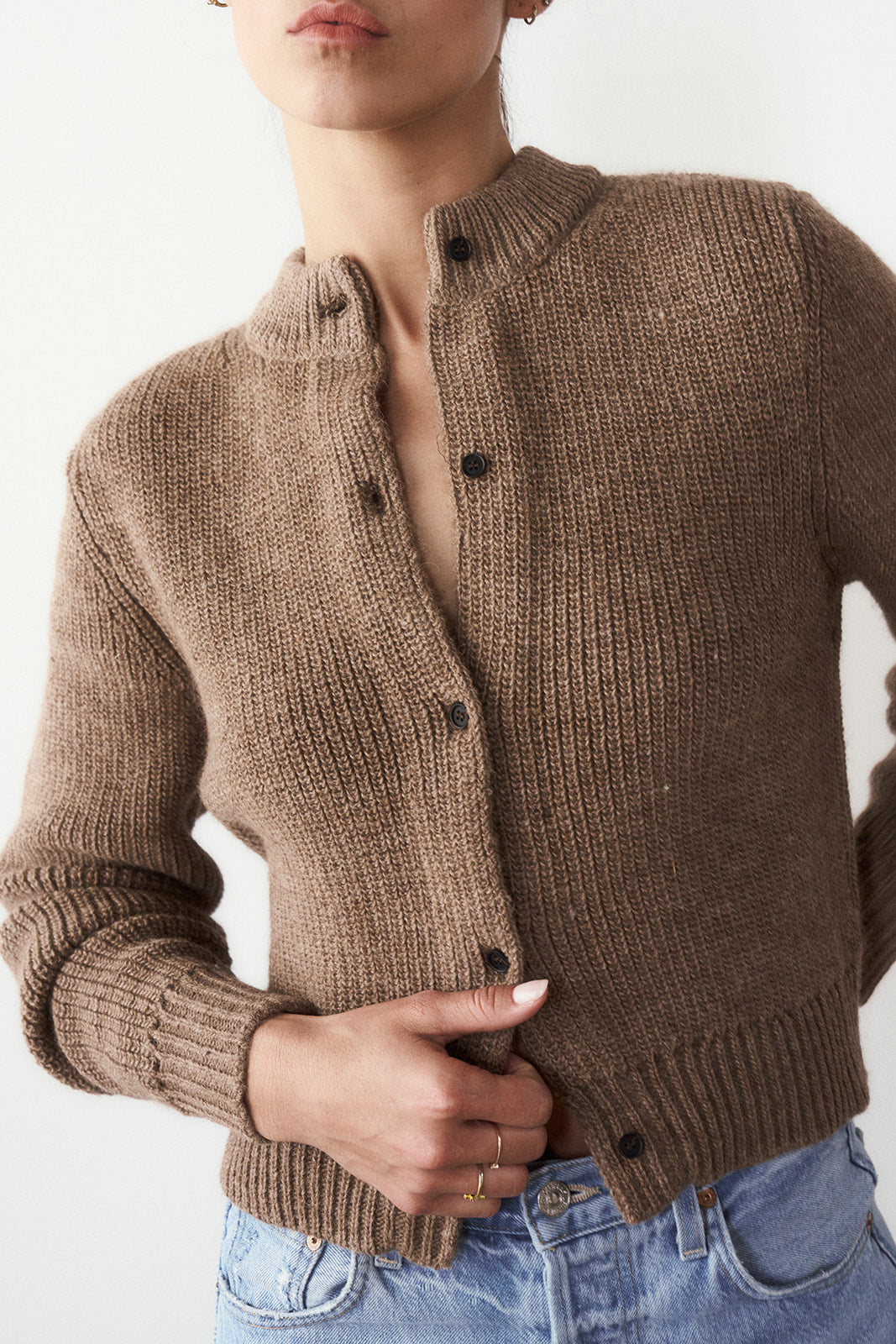 Rose Cardigan in Regenerative Domestic Wool + Alpaca