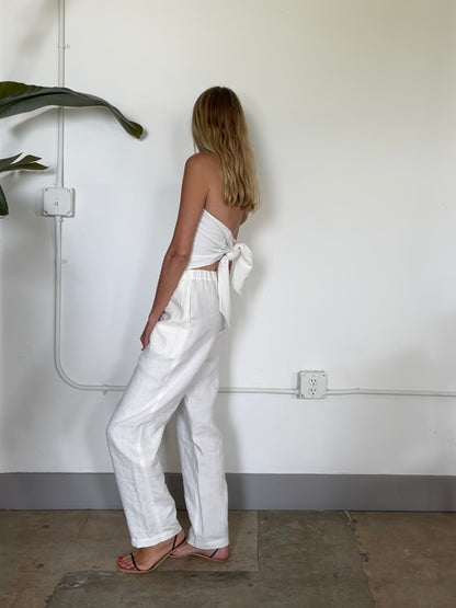 Strapless tie top