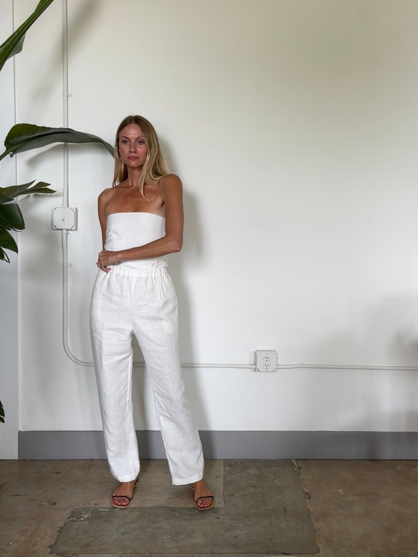 Strapless tie top
