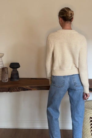 Rose Cardigan in Regenerative Domestic Wool + Alpaca