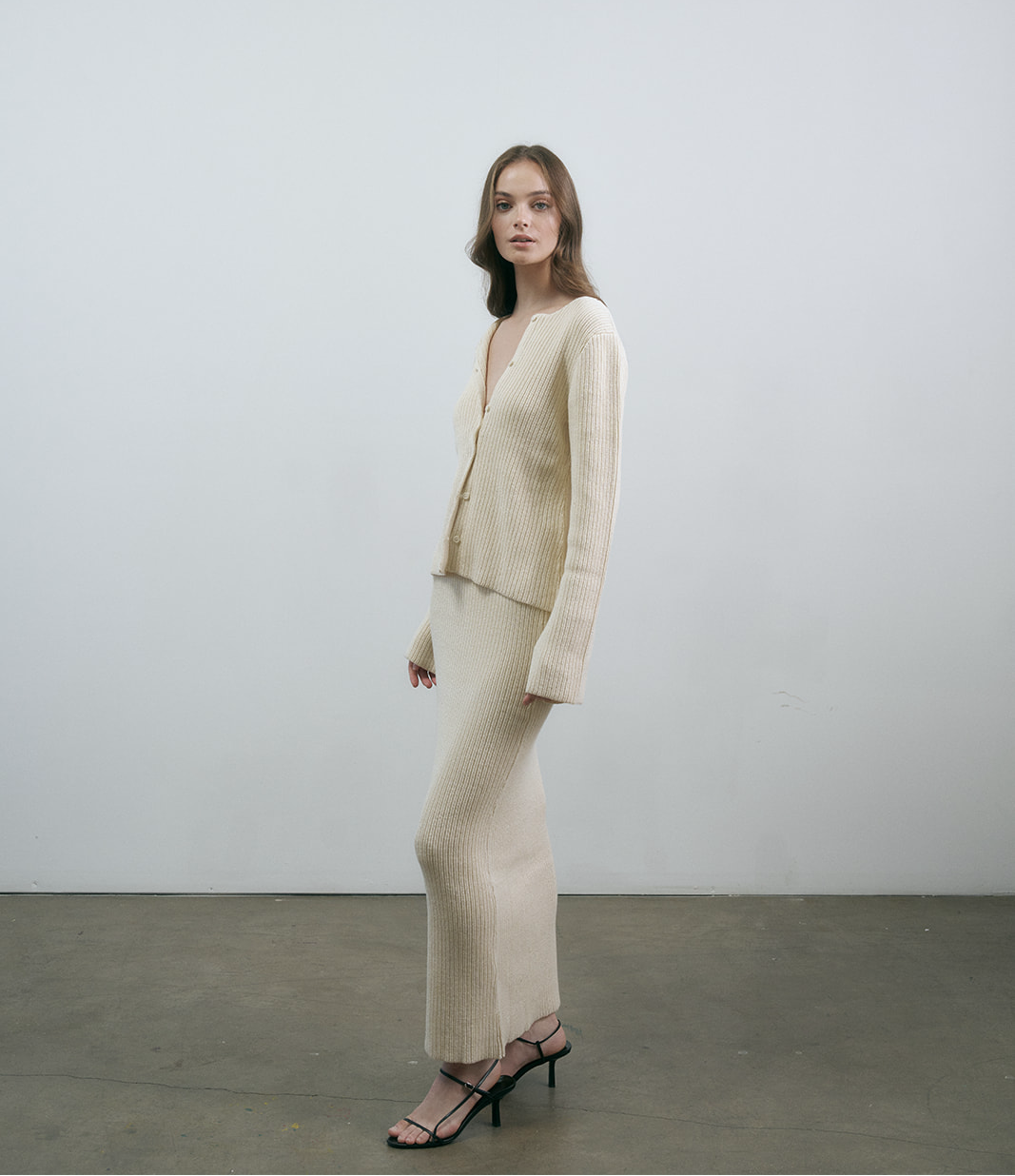 Coco Cardigan in Regenerative Ribbed Knit