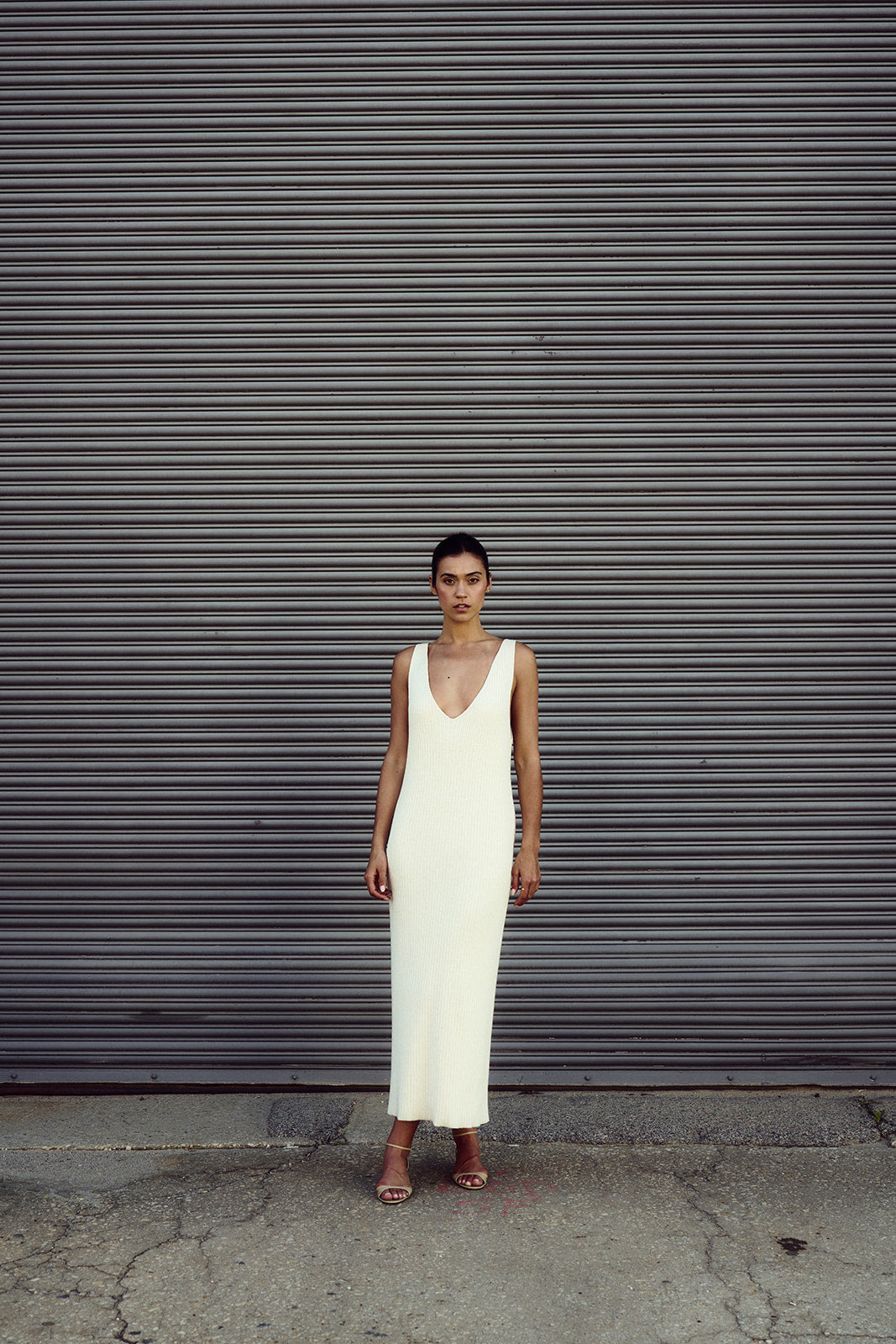 Lou Reversible Dress In Regenerative Domestic Ribbed Knit