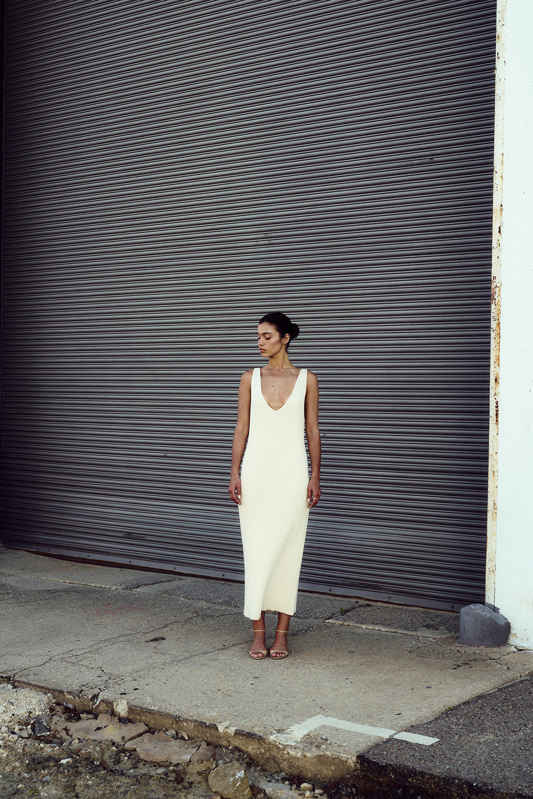 Lou Reversible Dress In Regenerative Domestic Ribbed Knit