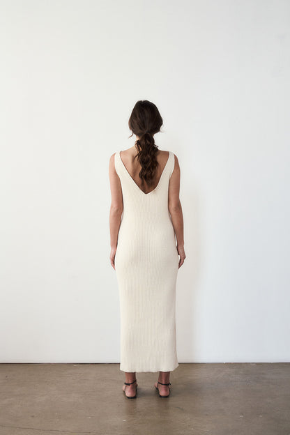 Lou Reversible Dress In Regenerative Domestic Ribbed Knit