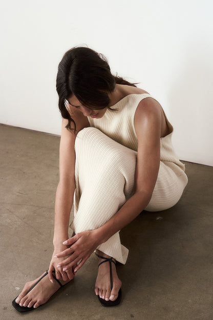 Lou Reversible Dress In Regenerative Domestic Ribbed Knit