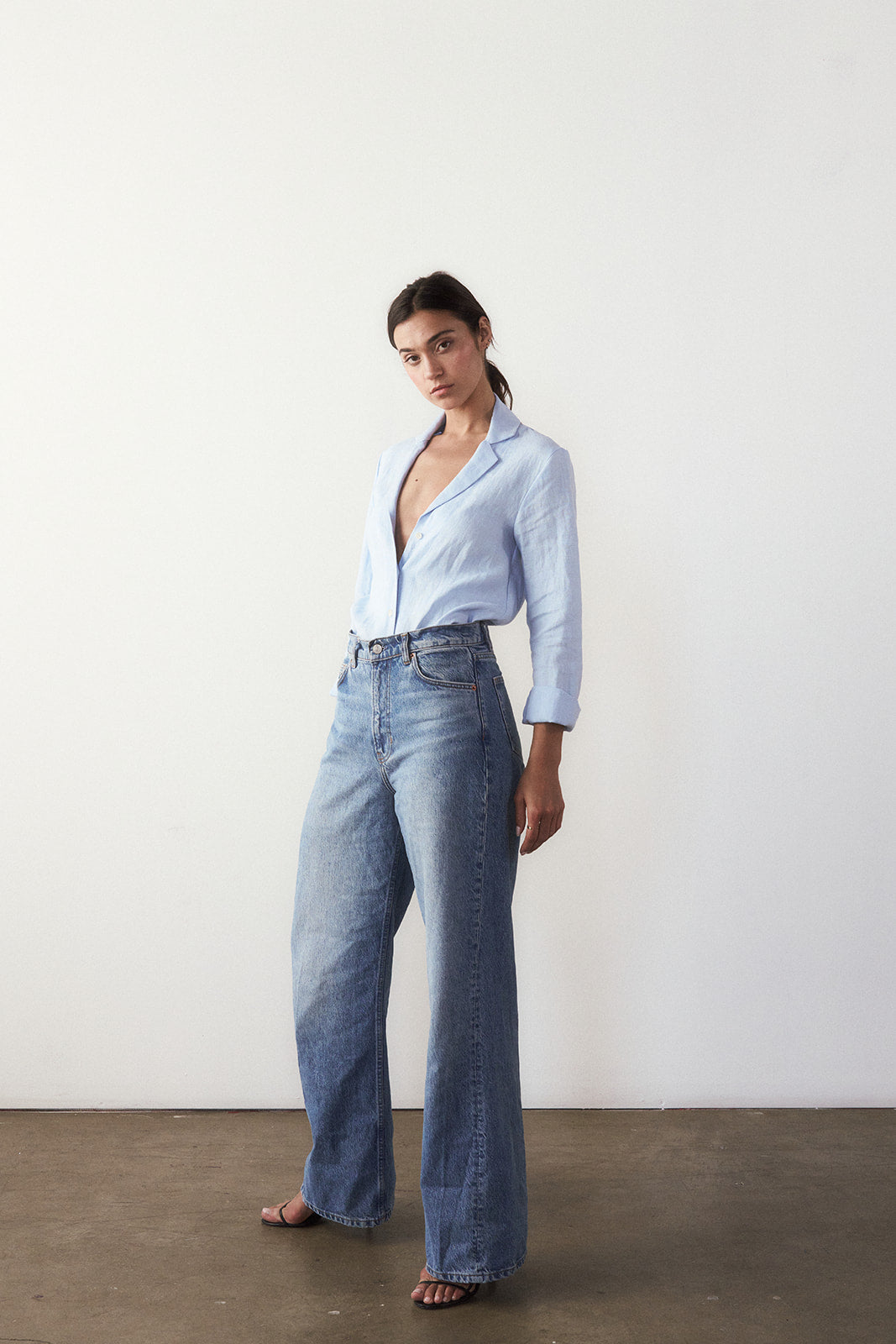 Hutton Button Front Linen Shirt