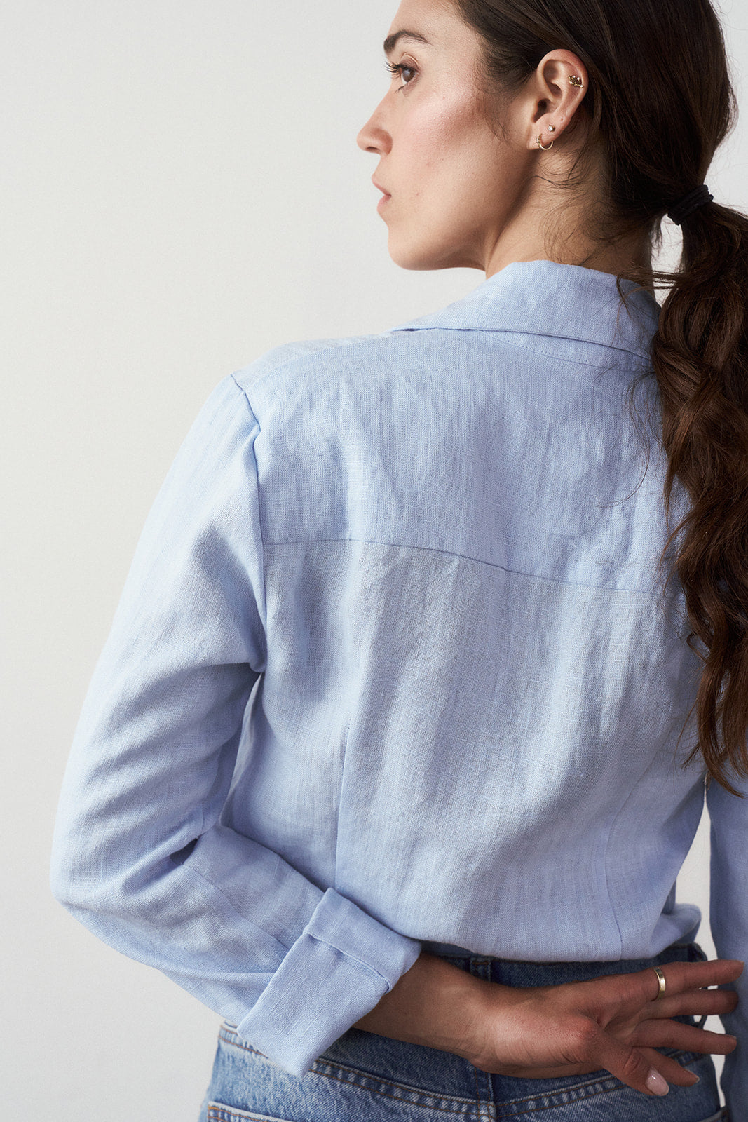 Hutton Button Front Linen Shirt