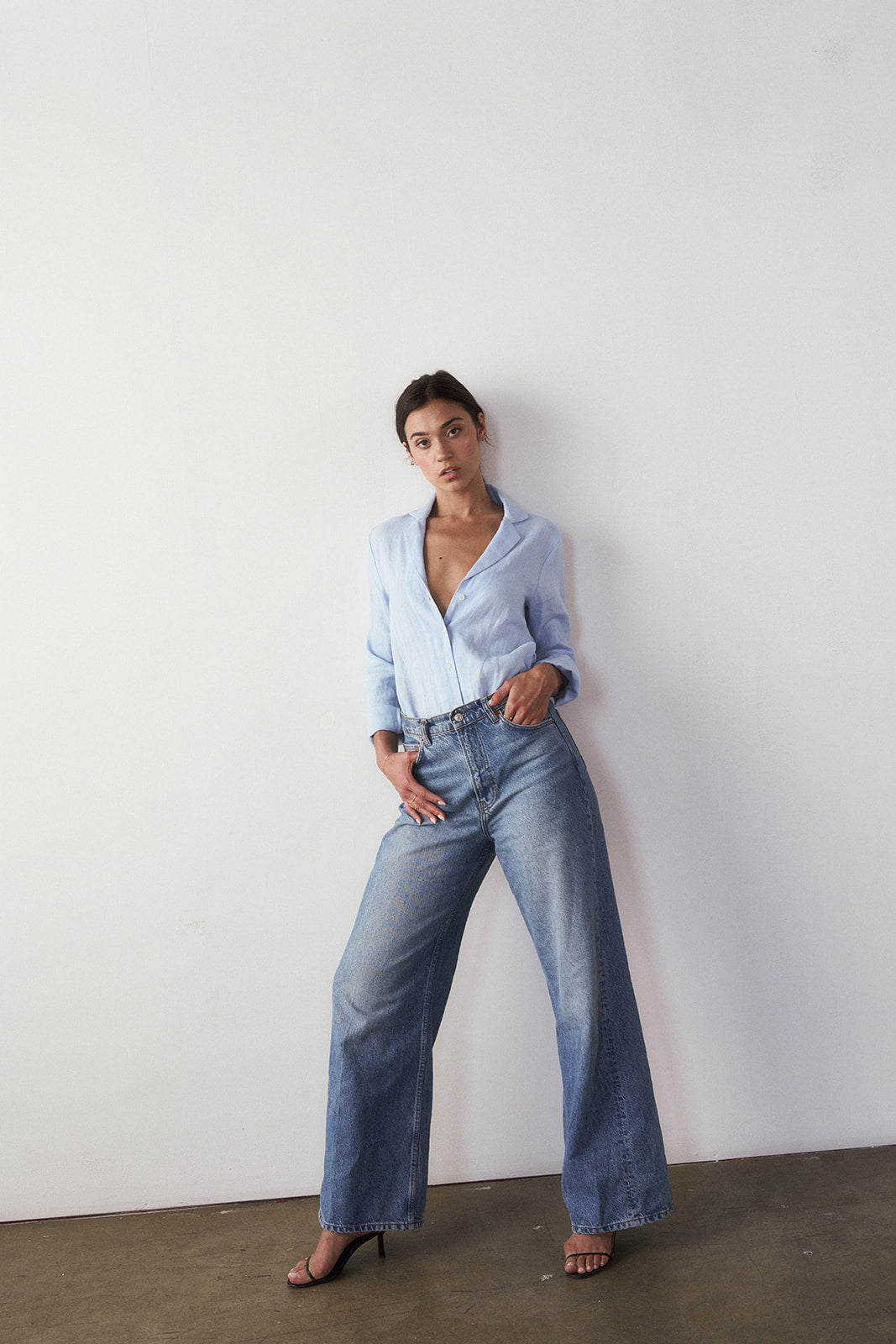 Hutton Button Front Linen Shirt