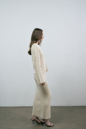 regenerative ribbed knit skirt