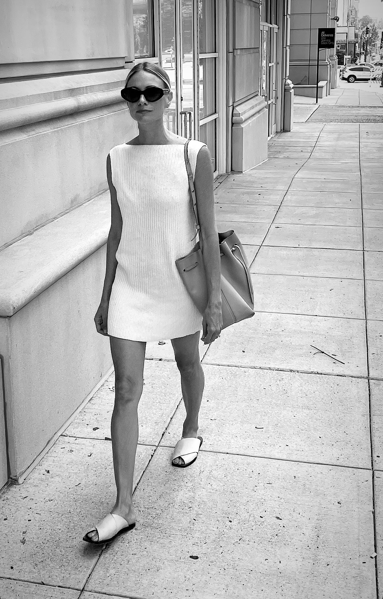 Laine Reversible Regenerative Ribbed Knit Dress