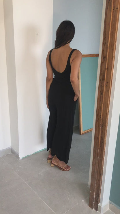 square neck jumpsuit
