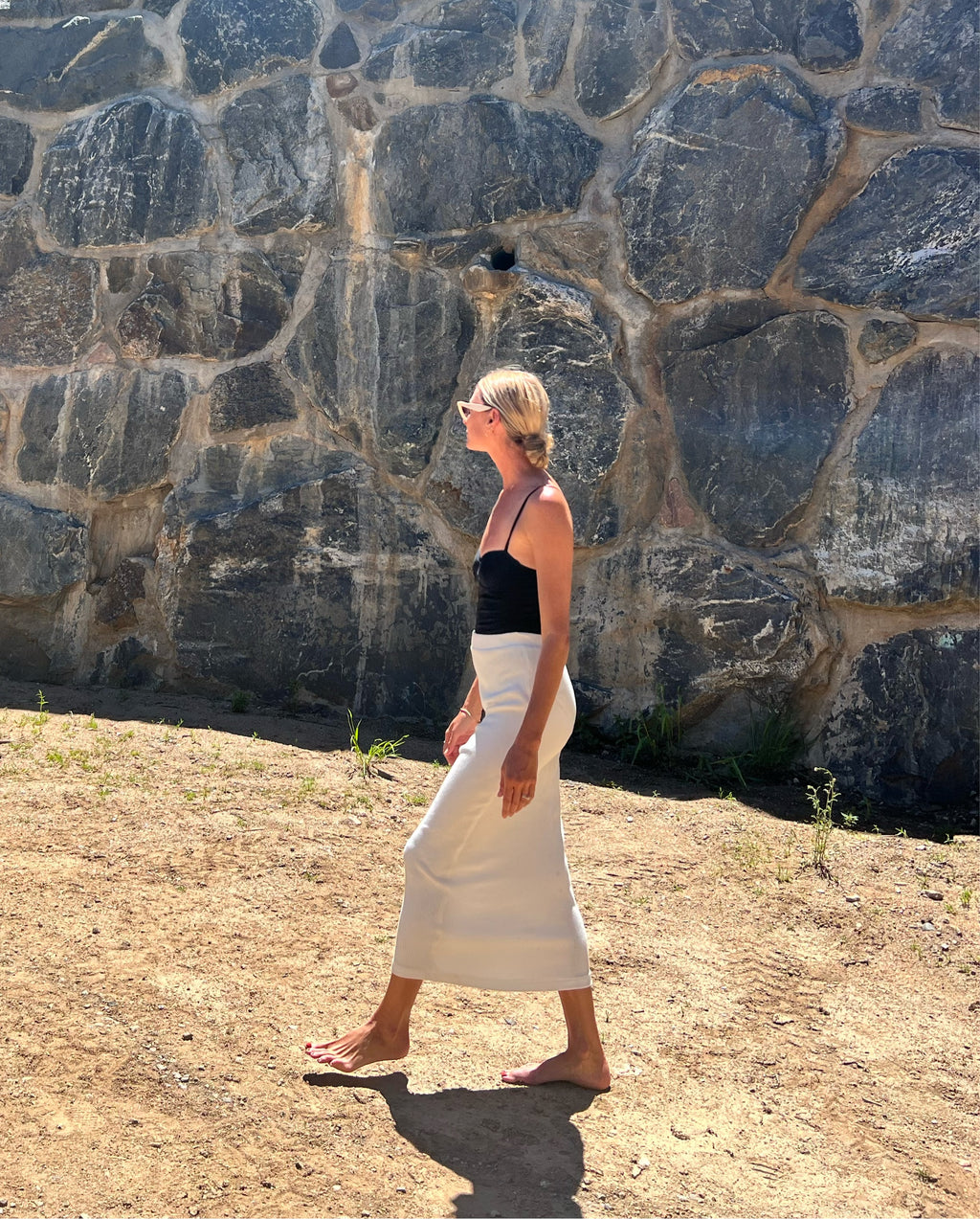 Regenerative Organic Ribbed Knit Skirt