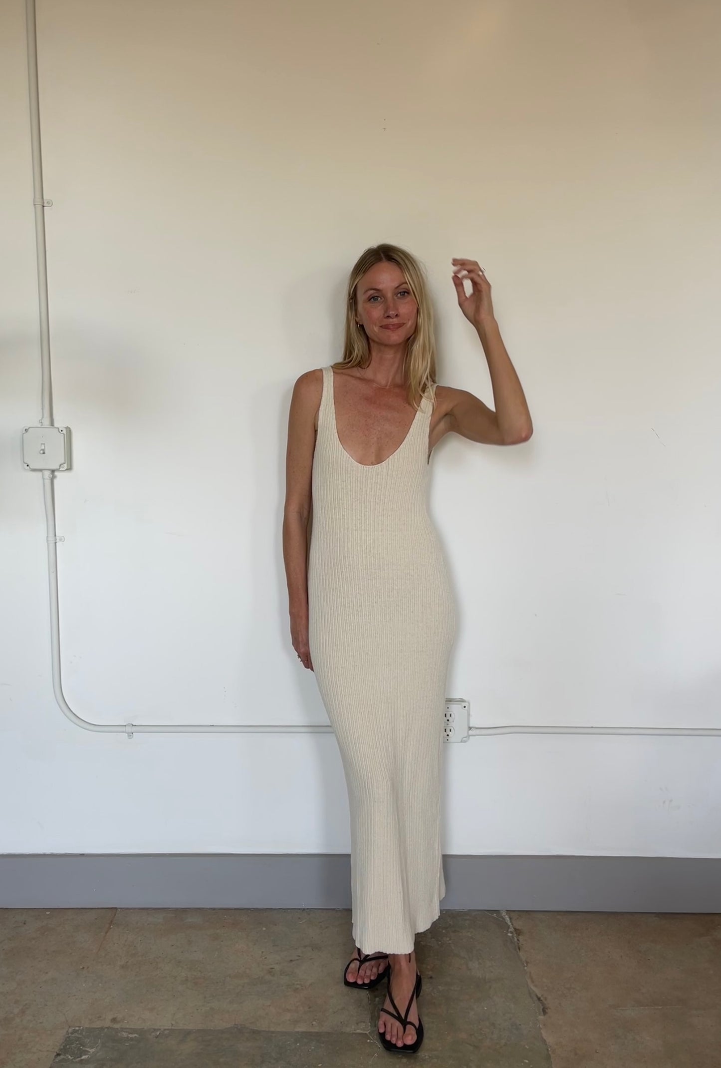 Regenerative Ribbed Knit Dress VINCENT JAMES Regenerative Ribbed Knit Dress VINCENT JAMES